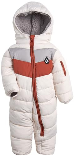 Volcom Boys Baby Snowsuit, Fleece-Lined Insulated Pram with Sherpa Hood