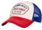 King Kerosin Herren Cap Trucker Cap Mesh Cap Biker Speed Kings Rot Weiß Blau Stickerei Stitching Retro Vintage Blockfarben Snapback Redondo Beach