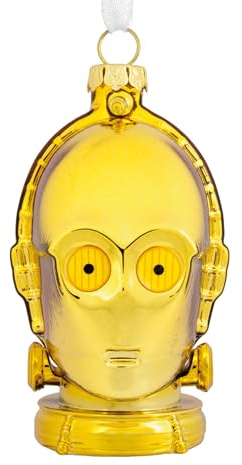 Hallmark C-3PO glasprydnad, Star Wars-träddekoration, hängande glasprydnad, julhängande prydnad, gåvor till jul