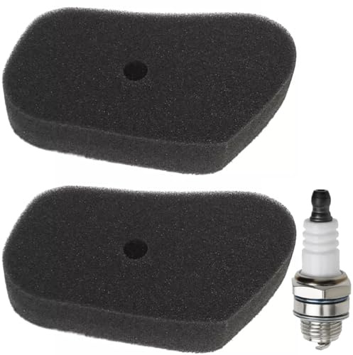 ZAMDOE GV100 Air Filter Kit for Honda HR173 HRB423 HRB535 HRG413 Lawnmowers Replacement Parts 17211-ZG1-700 AF012 Filter Sponge Foam Air Filter for Motorcycle with BMR4A Spark Plug 4Pcs