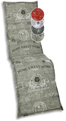 GO-DE Textil Bequeme und attraktive Polsterauflagen für Relaxliegen (Einzelset, Stempel grau, Relaxauflage)