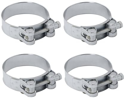 DOJA Industrial | Abrazadera de Gran Presion | 104-112mm Ø | PACK 4 | Abrazaderas de Presion para Tubos | Abrazaderas Manguera | Acero Cincado | Abrazadera para Tubo Flexible | Bridas Metalicas