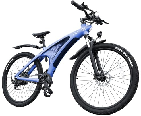 HX Q5 Shark Bici Elettrica Uomo da Montagna,27.5 E-Bike per Città, 85 Nm, Batteria 20Ah (Autonomia 50-100 km), Ammortizzatore Anteriore Regolabile, Freno a Disco Idraulico