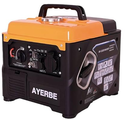 Generador inverter gasolina 1100 W con motor Kiotsu arranque manual silencioso y compacto