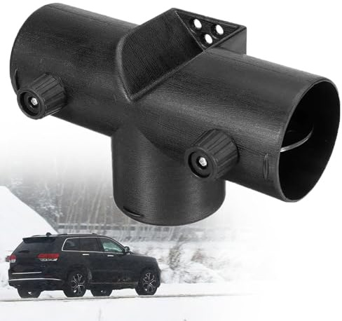 UQTUKO Conexión de conducto tipo T de 75 mm, accesorio de calefacción de estacionamiento diésel con válvula de regulación doble, conector de tubo en forma de T, 3 vías, calentador de aire, salida de