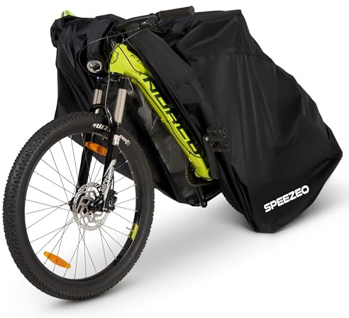 SPEEZEO Bike Cover for Outside Storage Premium 210T fabric 100% Waterproof with Anti-Theft design-Fit for Mountain and Road Bikes Up to 29 Inch with Firm Lock Holes-Dust and UV Protection (Pack of 1)