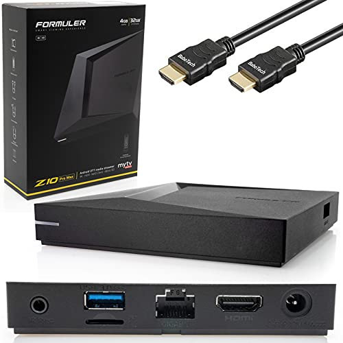 BABOTECH Formuler Z10 Pro Max 4K UHD Android Récepteur IP avec câble HDMI (HDR10, Bluetooth, WiFi, HDMI, USB 3.0, MicroSD)