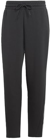 Adidas Damen Train Essentials Regular-Fit Cotton Training Pants, Black/White, M