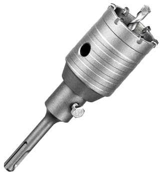 SALI Carbide Hole Saw Drill Bit 50mm with 110mm SDS Plus Adapter, Tungsten Carbide Teeth Cement Hole Saw for Concrete Cement Brick Wall Stone