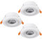 EGLO 3er Set LED Einbaustrahler Calonge, Spot Deckenleuchte, runder Einbauspot, Beleuchtung für abgehängte Decke, Deckenstrahler aus Kunststoff in Weiß, ∅ 7 cm