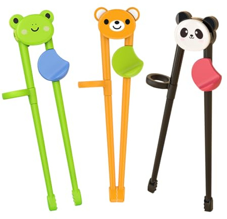 PandaEar 3 Paare Esslernstäbchen Kinder Wiederverwendbar Trainingsstäbchen