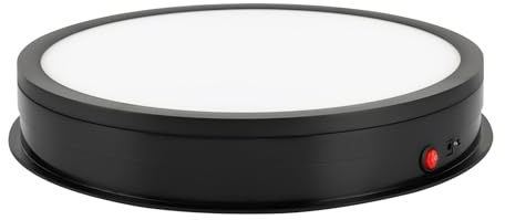 Piatto girevole elettrico, 42 cm, 50 kg, piatto girevole automatico con telecomando, piatto girevole a 360 gradi, per fotografia, video live e gioielli, 100-240 V, professionale