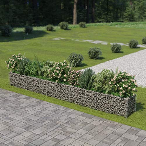 Xichuzi Arriate de gaviones de Acero 450x50x50 cm, Mesa De Cultivo, Huerto Domestico, Cultivo De Plantas Aromaticas, Arriate De Jardín - 143565