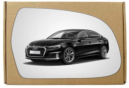 GAPlus Wing Mirror Glass Right Compatible with Audi A5 2009-2016 STICK-ON Driver Off Side with Blind Spot