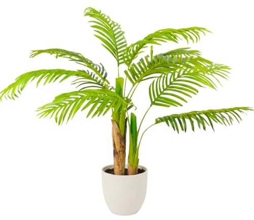 Clove, Planta Artificial Grande, Palmera Kwai Artificial 120 cm, Decorativas, Árbol, Decoración Hogar, para Interior, Oficina, Hoteles, Eventos – Planta Realista Tropical, Hojas Moldenables