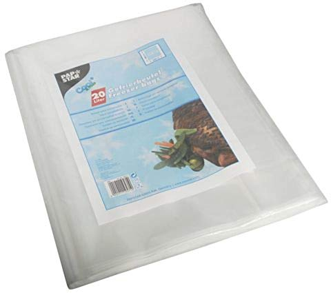 Papstar Gefrierbeutel, LDPE 20 L, 60 x 40 cm, 100 Stück, transparent