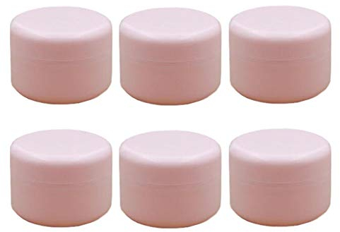 Ericotry, six pots en plastique rechargeables pour produits cosmétiques, 50 ml, 47,3 g. Pots, contenants vides pour crèmes de visage, lotions, fards à paupières, baumes à lèvres... Fermeture par couvercle en dôme.