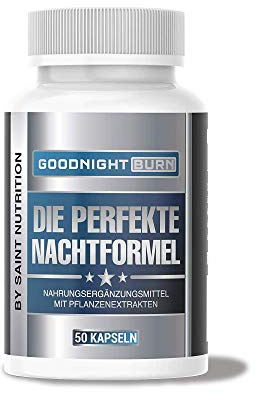 Saint Nutrition® GOODNIGHT F-BURN Kapseln Vegan - 1 Kapsel für die Nacht mit Garcinia Cambogia - für Männer & Frauen, schnell + hochdosiert