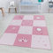 KinderTeppich, Prinzessin-Design, Teppich Rosa, 80 x 120 cm, Teppich für Kinder, Teppich Kinderzimmer