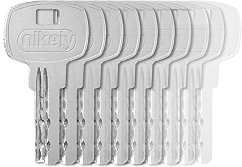 GERCAR Lot de 3 clés de rechange pour cylindres à bouton et doubles de 60, 70, 80, 90 mm, clé supplémentaire à fermeture identique/différente, pour serrurier (3 pièces)