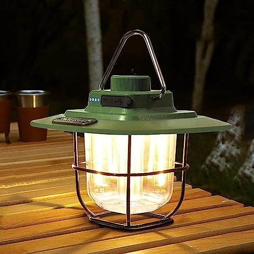 LED Lámpara de Camping Recargable Regulable Vintage Impermeable Linterna de Camping Batería Linterna de Camping Luz de Camping para Camping Senderismo Emergencia Pesca Apagones