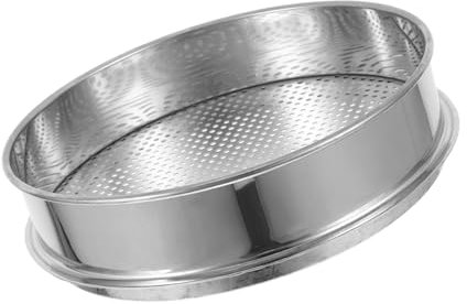 Kisangel Tamiz De Suelo con Malla para Cribar Tierra De Jardín Herramienta De Cribado Portátil y Pequeña Tamiz De Suelo para Rocas De Jardinería De Acero Inoxidable