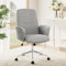 COLAMY High Back Shell-förmigen Bürostuhl, Moderne ergonomische Home Computer Schreibtischstuhl mit Einstellbarer Höhe, Swivel Rolling Lounge Task Chair für Erwachsene Arbeiten/entspannen, Hellgrau