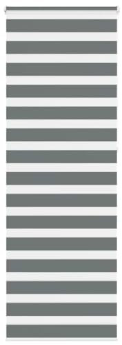 vidaXL Zebrarollo Dunkelgrau 75x230 cm Stoffbreite 70,9 cm Polyester, Zebra-Rollo, Doppelrollo, Zebra-Jalousie für Fenster, Doppelrollo, Zebra-Rollo