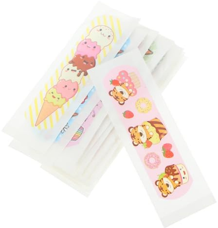 SOPOTUTU Parches Adhesivos para Heridas Dedos 120 Unidades Impermeables y Transpirables Elásticos Dibujos Animados para Niños Cuidado de Heridas Exterior y Uso Diario