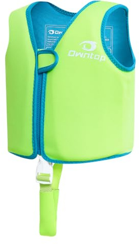 Owntop Kids Swim Vest Toddler Swimming Vest with Adjustable Crotch Strap Toddler Floaties Jacket Boys Girls Learn to Swim Buoyancy Aid for Kid 50-60-70lbs 5-8yrs