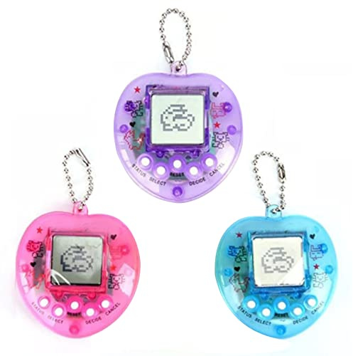 Qudinip Juguete Digital para Mascotas, Mini Máquina de Juego Portátil en Forma de Corazón, Mascotas Virtuales Digitales Electrónicas para el Tiempo de e Hijos, Fiestas y Juegos