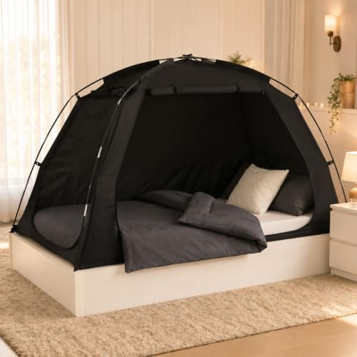 Alvantor® Twin Bed Tent Twin Bed, 93% Blackout for Indoor Use, Easy Setup Dream Play Tent with 2 Doors, Portable Breathable Kids Shelter and