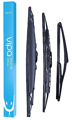 Vipa Car Parts Premium Wiper Blade Set | fits: NISSAN JUKE Hatchback (Jun 2010 to Oct 2017) | All-Weather Performance | Durable, Streak-Free Windshield Wipers | Easy Installation