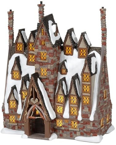 Department 56 Zinc alloy,Polyresin, Stone Powder Harry Potter Village The Three Broomsticks Lit Building, 9.25 Inch, Multicolor