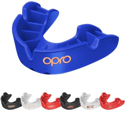 OPRO Mundschutz – Bronze-Level Zahnschutz für Boxen, Kampfsport, MMA, Erwachsene & Kinder – Selbstanpassende Schiene für Hockey, Kickboxen, Rugby – Essenzielle Passform – Mit zahnärztlicher Garantie