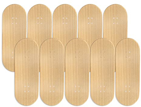 10PK Maker Series Maple Wooden Fingerboard Deck, Unbranded - 34mm x 97mm - Teak Tuning Fingerboards