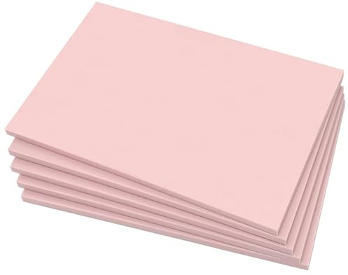 5 Pack 4x6 Pale Pink Rubber Stamp Carving Blocks Pink Rubber Carving Blocks Linoleum Block for Stamp Maker Printmaking Supplies