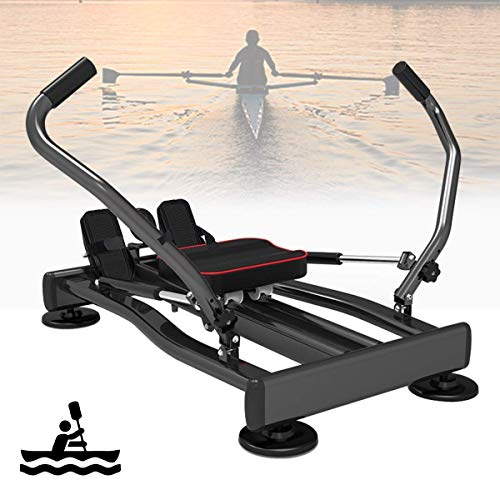 Zusammenklappbare Rudergeräte, Ultra-leise hydraulische Fitness-Rudermaschine, Rudergerät für Indoor-Kajak-Ruderer mit 4 hydraulischen Widerstands-Fortschrittstraversen
