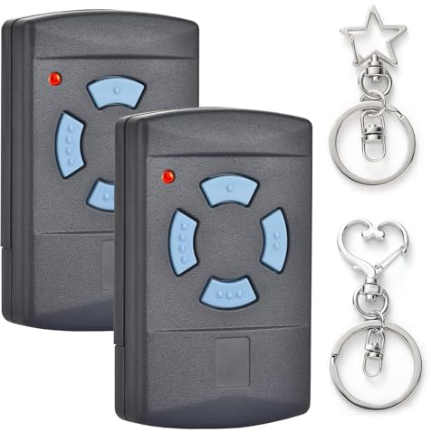 2 Stück Garagentor Fernbedienung Universal, Garagentoröffner Universal Handsender Garagentor, Kompatible Mit 868mhz Marantec Digital 302,304,382,384,313,321,323,131 Mit 2 Schlüsselanhänger