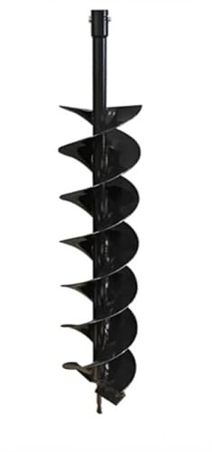 150mm*800mm Earth Auger Drill Bit Compatible with Petrol Planting Post Hole Digger Power Tool Accessories 80cm Length (Double Blade)