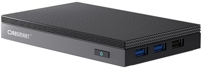 Orbsmart AW-15L Mini-PC Win11 Pro Desktop-PC | Computer | Micro-PC | lüfterlos | stromsparend (Intel N100 CPU, 8GB RAM, 256GB eMMC, USB-C, WiFi 6)