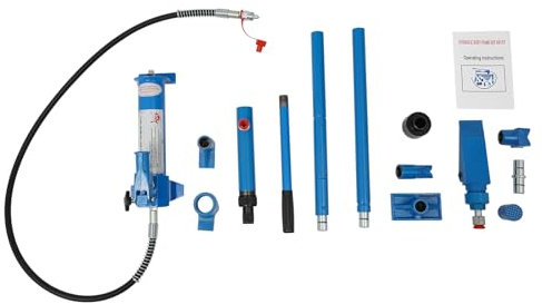 Cric idraulico diviso a mano, pompa idraulica, cilindro di trazione, kit di cric idraulico 4T, per officine private, officine di riparazione auto (blu)