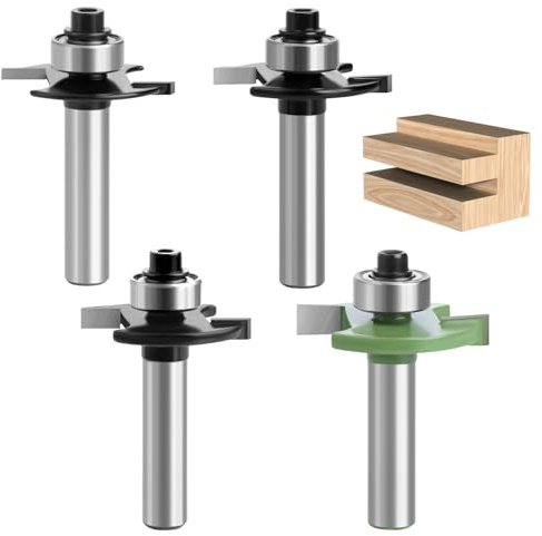 BEELUKY Fresa per fresa a filo, fresa a filo, fresa per legno da 8 mm, 4 pezzi, 2 mm, 3 mm, 4 mm, 5 mm, durevole e affilata per il taglio del legno