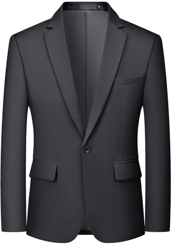 QUELDRA Men's Smart Casual Blazer Business Slim Fit Suit Jacket Daily Wear | Men's, Work Office, Business Casual, Lightweight, One Button, Classic Formal, Easy to match outfits