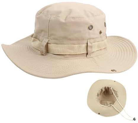 GXGM 1 pieza Sombrero Boonie para hombre y mujer con protección solar UV, de ala ancha, sombrero para el sol para actividades al aire libre y senderismo