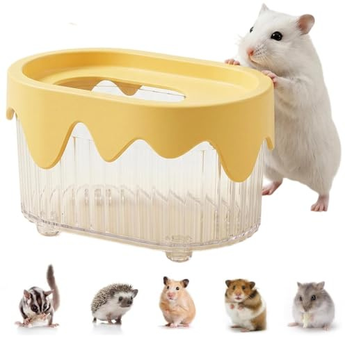 Genérico Hamster sandbad behållare - polystyren och ABS 20 x 11 x 7 cm | Stort utrymme Hamster bad och sandtoalett med stänksäker design | avtagbar sandbadlåda och urintoalett för hamstrar