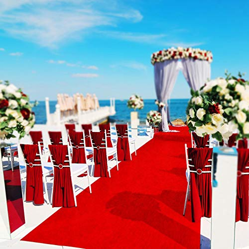 Floordirekt Roter Teppich 100 x 200 cm - VIP Läufer Event Teppich Premierenteppich Empfangsteppich Messeteppich Hochzeitsteppich - Wunschmaß