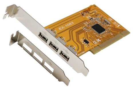 EXSYS EX-1083 Interne USB 2.0 Schnittstellenkarte und Adapter - Schnittstellenkarten und Adapter (PCI, USB 2.0, Low Profile, 120 mm, 63 mm, 150 g)