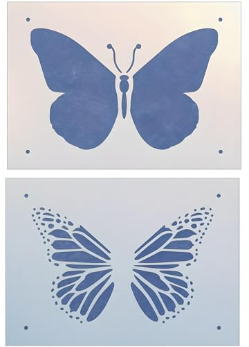 Monarch Butterfly 4 Stencil Template – 8.5 x 5.5 Reusable Mylar Butterfly Stencil for Painting, Crafts, Home Decor, Wood Signs & DIY Projects – Elegant Insect Design – The Artful Stencil