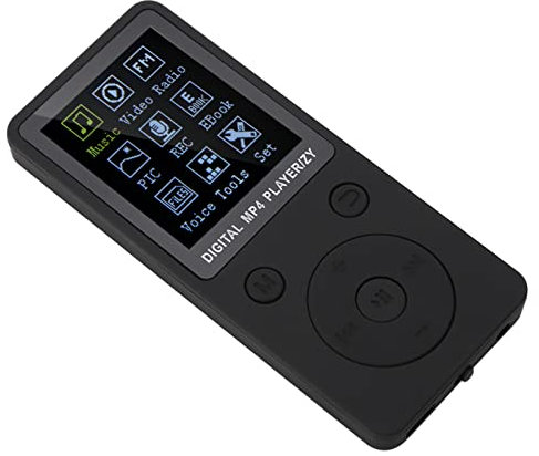 MP3 MP4 Music Player, 1.8 Inch HD Screen, Portable Lossless HIFI Music Digital Audio Player with Headphone Support up to 32GB (Black)